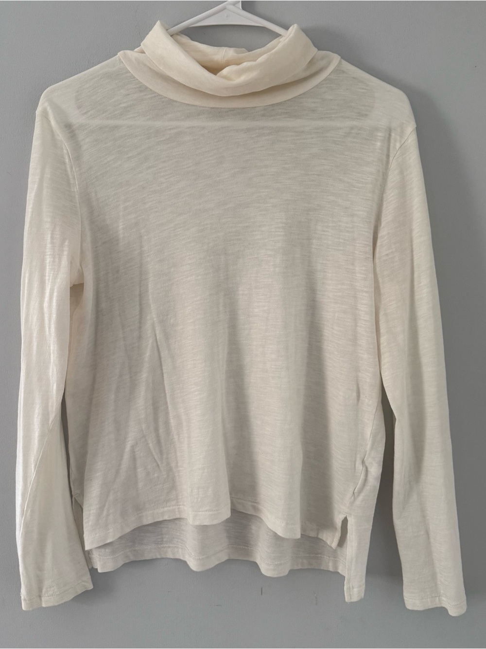 Madewell Cream Lightweight Long-Sleeve Turtleneck Top